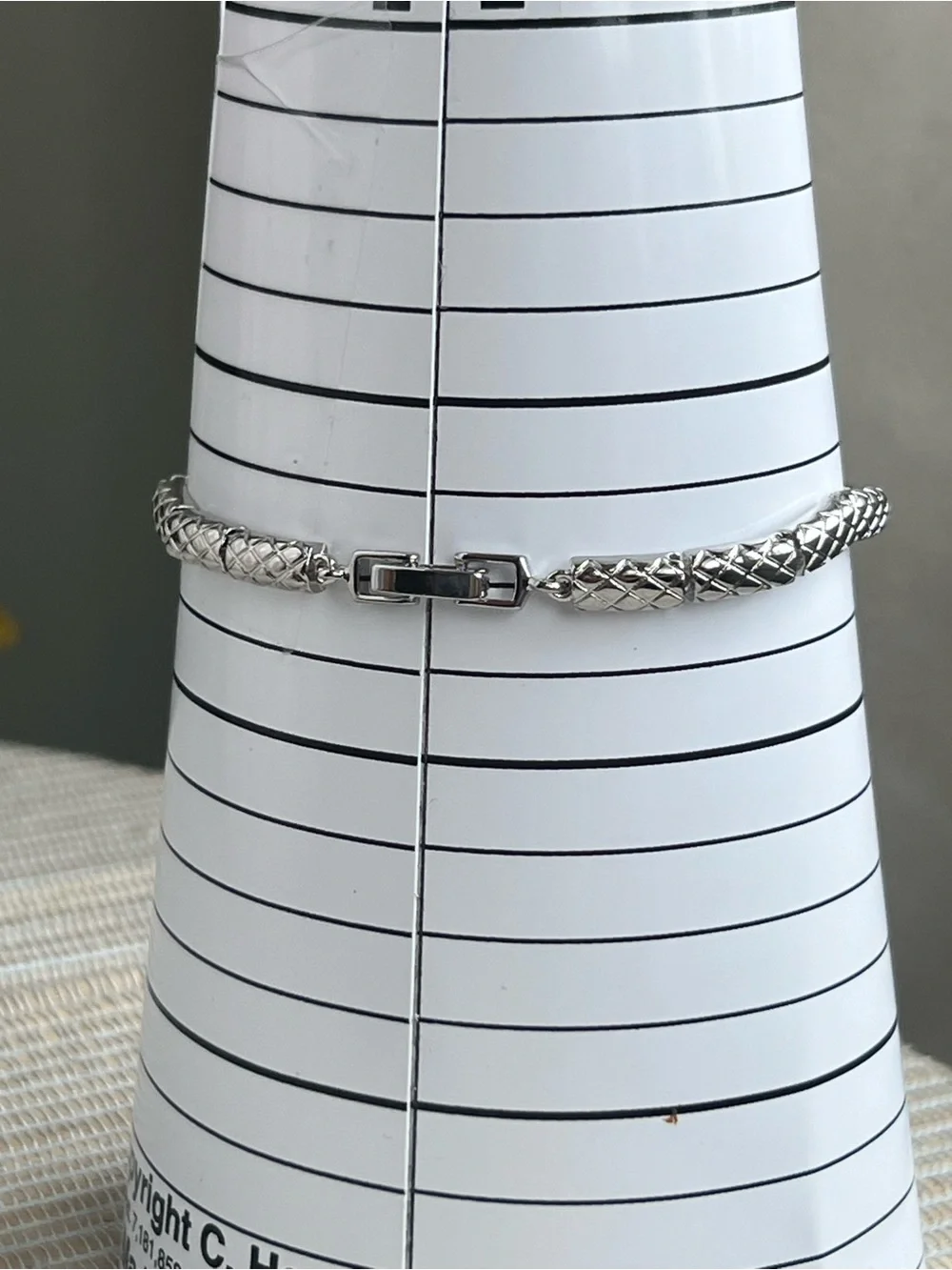 Silver pavé Snake  Bracelet with Pink Stone Eyes